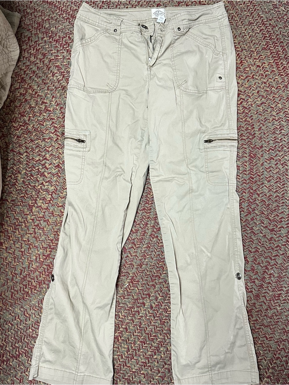 St. John's Bay Women's Cargo Pants in Light Tan